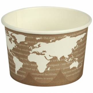 B&Atilde;&brvbar;ger, World Art, 6cm, &Atilde;&tilde;7,7cm, 235 ml, brun, PLA/pap, 8 oz