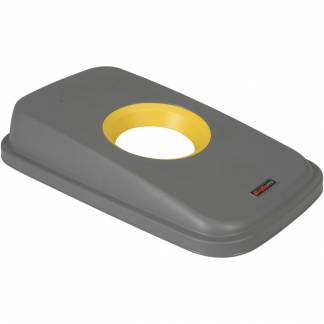 L&Atilde;&yen;g, Rotho Selecto, 49x29x9cm, gr&Atilde;&yen;, med gul rund &Atilde;&yen;bning