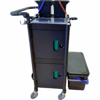 Reng&Atilde;&cedil;ringsvogn, lille, 770x730x1030mm, sort, recycle/HDPE, 75% genbrugsplast, 100% genanvendelig