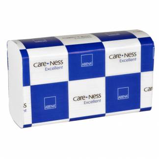 H&aring;ndkl&aelig;deark, ABENA Care-Ness Excellent, 3-lags, Z-fold, 24x20,6cm, 8 cm, hvid, 100% nyfiber