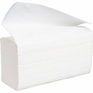 Håndklædeark, ABENA Care-Ness Excellent, 3-lags, W-fold, 32x23,5cm, 8 cm, hvid, nyfiber