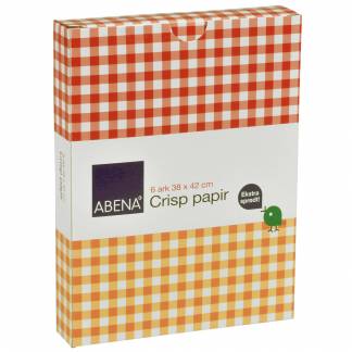 Bagepapir, ABENA, 42x38cm, bleget, papir/virgin, med huller til luftcirkulation, 6 ark, fladfoldet, i &Atilde;&brvbar;ske