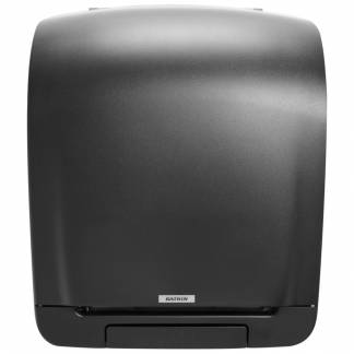 Dispenser, Katrin, 21,6x33,5x40,3cm, sort, plast, til h&Atilde;&yen;ndkl&Atilde;&brvbar;deruller