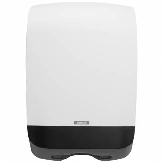 Dispenser, Katrin, Midi, 14,6x30,1x45cm, hvid, plast, til h&Atilde;&yen;ndkl&Atilde;&brvbar;deark maks dybde 10,2 cm og maks bredde 24 cm