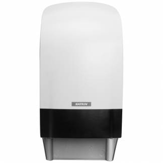 Dispenser, Katrin, 17,4x15,4x31,3cm, hvid, plast, til 2 ruller toiletpapir