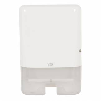 Dispenser, Tork H2, Midi, 10,2x30,2x44,4cm, hvid, plast, til h&Atilde;&yen;ndkl&Atilde;&brvbar;deark maks dybde 8,5 cm og maks bredde 21,5 cm 