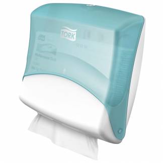 Dispenser, Tork W4, 20,6x42,7x39,4cm, turkis, plast, til industriaft&Atilde;&cedil;rring *Denne vare tages ikke retur*
