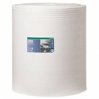 Industriaft&Atilde;&cedil;rring, Tork W1, 1-lags, 380m x 42,8cm, &Atilde;&tilde;38cm, hvid, nonwoven