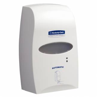 H&Atilde;&yen;ndfri dispenser, Kimberly-Clark, 10,2x18,4cm, 1200 ml, hvid, plast, til skums&Atilde;&brvbar;be