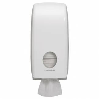 Dispenser, Kimberly-Clark Aquarius, Mini, 12,3x16,9x34,1cm, hvid, plast, til toiletpapir i ark *Denne vare tages ikke retur*