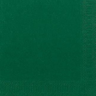 Middagsserviet, Duni, 3-lags, 1/4 fold, 40x40cm, m&oslash;rkegr&oslash;n, nyfiber *Denne vare tages ikke retur*