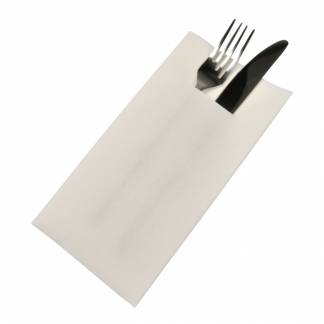 Bestikserviet, 1/8 fold, 40x40cm, hvid, airlaid