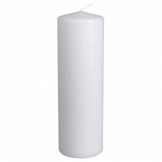 Bloklys, 30cm, &Atilde;&tilde;9,6cm, hvid, 190 timer, paraffin