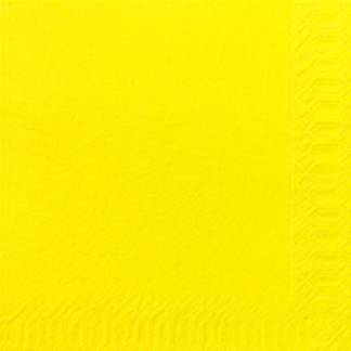 Frokostserviet, Duni, 2-lags, 1/4 fold, 33x33cm, gul, nyfiber *Denne vare tages ikke retur*