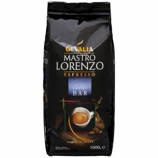 Kaffe, Gevalia Mastro Lorenzo Aroma Bar, espresso helb&Atilde;&cedil;nner, 1 kg *Denne vare tages ikke retur*