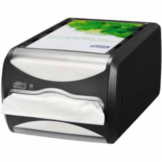 Servietdispenser, Tork Xpressnap N4 Signature Line, 30,7x19,1x14,5cm, sort, plast *Denne vare tages ikke retur*