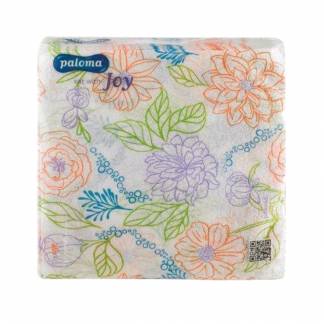 Frokostserviet, 1-lags, 1/4 fold, 33x33cm, flerfarvet, nyfiber