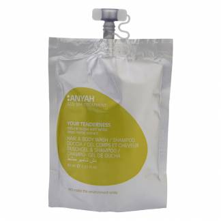 Shampoo- and bodywash, Anyah, 30 ml, s&Atilde;&cedil;lv, PET/aluminium/PE, Doypack