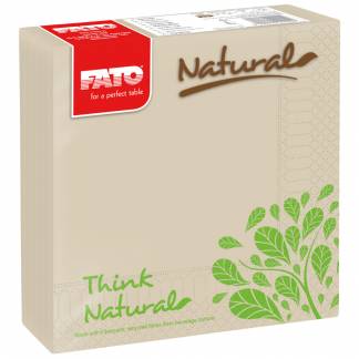 Frokostserviet, T3, 2-lags, 1/4 fold, 33x33cm, sand, genbrugspapir