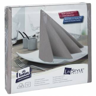 Middagsserviet, Tork Linstyle, 1/4 fold, 39x39cm, gr&Atilde;&yen;, nonwoven *Denne vare tages ikke retur*