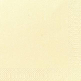 Frokostserviet, Duni, 3-lags, 1/4 fold, 33x33cm, buttermilk, nyfiber *Denne vare tages ikke retur*
