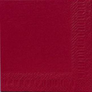Frokostserviet, Duni, 3-lags, 1/4 fold, 33x33cm, bordeaux, nyfiber *Denne vare tages ikke retur*