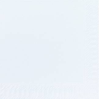 Frokostserviet, Duni, 3-lags, 1/4 fold, 33x33cm, hvid, nyfiber