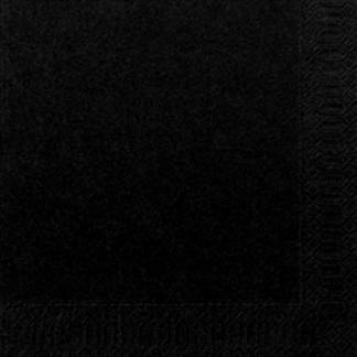Frokostserviet, Duni, 2-lags, 1/4 fold, 33x33cm, sort, nyfiber *Denne vare tages ikke retur*
