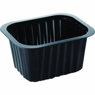 Plastbakke, Duni, 13,8x11,4x7cm, 630 ml, 630 ml, sort, PP, 1-rums *Denne vare tages ikke retur*