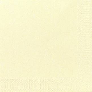 Kaffeserviet, Duni, 3-lags, 1/4 fold, 24x24cm, buttermilk, nyfiber *Denne vare tages ikke retur*