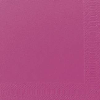 Kaffeserviet, Duni, 3-lags, 1/4 fold, 24x24cm, fuchsia, nyfiber *Denne vare tages ikke retur*