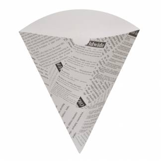 Kr&Atilde;&brvbar;mmerhus, Fish N chips, 15x16cm, sort, papir, kl&Atilde;&brvbar;bet, konisk