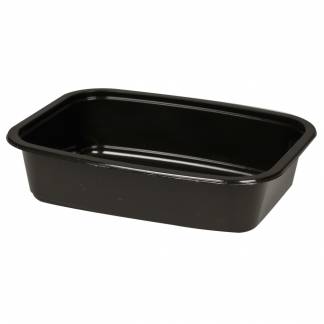 Plastbakke, ABENA Cater-Line, 14,5x10,8x3,7cm, 400 ml, 400 ml, sort, PP