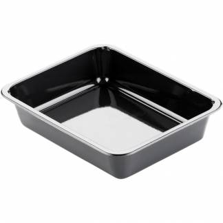 Plastbakke, 22,5x17,5x5,4cm, 1500 ml, 1500 ml, sort, PP, 1-rums *Denne vare tages ikke retur*