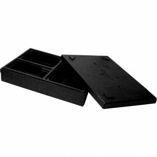 Termokasse, Duni, 46x32,5x11,5cm, sort, EPP, 3-rums, 1/1 GN *Denne vare tages ikke retur*