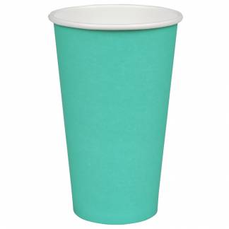 Kaffeb&Atilde;&brvbar;ger, ABENA Gastro, 13,6cm, &Atilde;&tilde;9cm, 48 cl, turkis, PE/pap, 16 oz