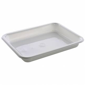 Bakke, 22,7x17,8x3cm, 890 ml, hvid, CPET, 1-rums, 890 ml, standard serie, hovedret
