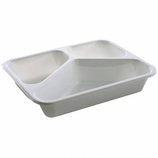 Bakke, C 2227-3F , 22,7x17,8x4,3cm, 1005 ml, hvid, CPET, 3-rums, 200/285/520 ml, standard serie, hovedret