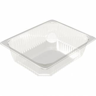 Bakke, K 2327-80T, 32,5x26,5x8cm, 4850 ml, klar, APET, 1-rums, 4850 ml, standard serie, 1/2 GN
