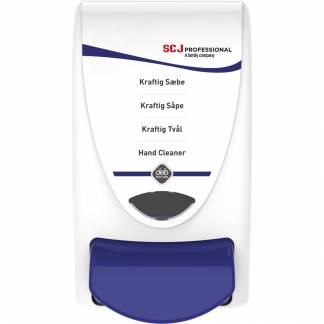 Dispenser, SCJ Professional Cleanse Light, 1000 ml, hvid, plast, manuel, med bl&Atilde;&yen; knap,1,0 ml pr. dosering