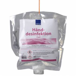 H&Atilde;&yen;nddesinfektion gel, ABENA, 800 ml, 85% ethanol, pose refill, til dispenser