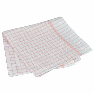 Kokkeviskestykke, 100x50cm, hvid, bomuld, r&Atilde;&cedil;de tern