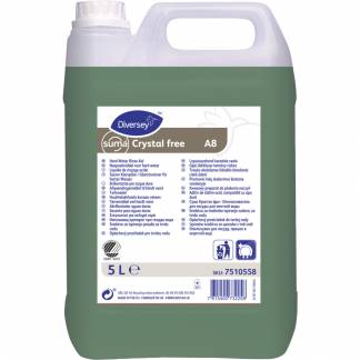 Afsp&Atilde;&brvbar;nding, Diversey Suma Crystal free A8, 5 l, med farve, uden parfume