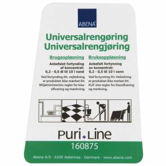 Etiket, ABENA, til Universalreng&oslash;ring *Denne vare tages ikke retur*