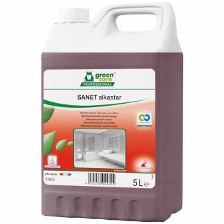Sanitetsreng&Atilde;&cedil;ring, Green Care Professional SANET Alkastar, 5 l, alkalisk/affedtende, med farve og parfume