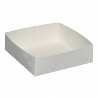 Kage&Atilde;&brvbar;ske, 15x15x4,5cm, hvid, karton, nr. 1, false&Atilde;&brvbar;skekarton