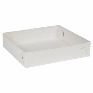 Kage&Atilde;&brvbar;ske, 22,5x22,5x5cm, hvid, karton, nr. 3, false&Atilde;&brvbar;skekarton