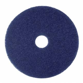 Gulvrondel, 3M Economy Line, 14", &Atilde;&tilde;355mm, bl&Atilde;&yen;, 85 mm, polyester/RPET, til almindelig reng&Atilde;&cedil;ring og skuring *Denne vare tages ikke retur*