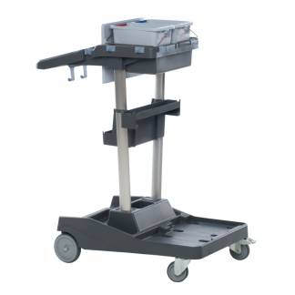 Reng&Atilde;&cedil;ringsvogn, Vileda VoleoPro, 92x52x113cm, gr&Atilde;&yen;, aluminium/PP/POM, til fugtsystem, med tilbeh&Atilde;&cedil;r *Denne vare tages ikke retur*