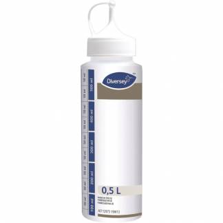Doseringsflaske, Diversey, 500 ml, klar, plast, med ketchupl&Atilde;&yen;g